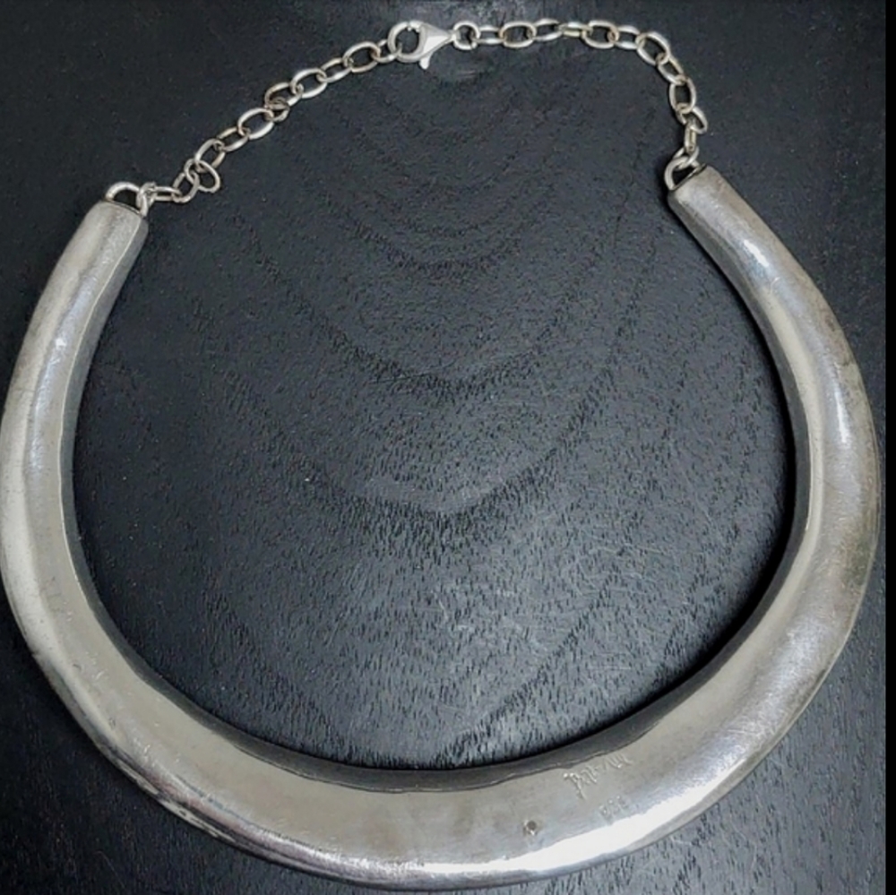 Vtg Estate Bat-Ami Israeli 925 Statement Necklace - Picture 6 of 11